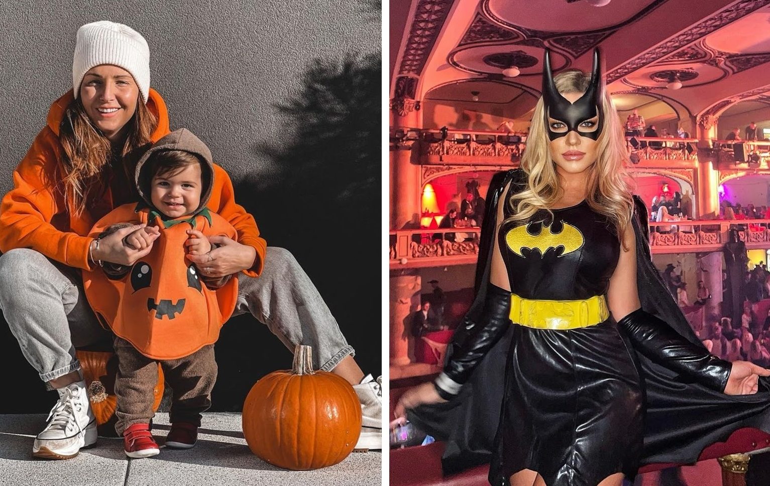 Halloween po Česku. Veronika Arichteva i Karolína Kurková převlékly i děti, Dominika Myslivcová šla za Batmanku
