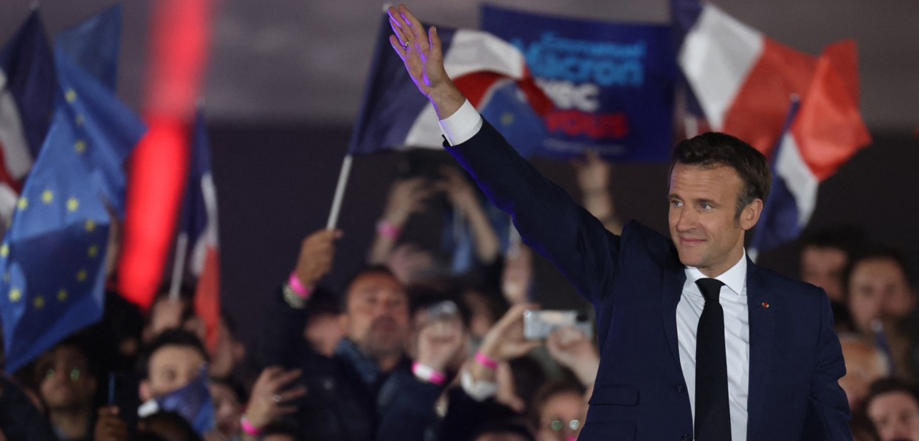 Emmanuel Macron byl znovuzvolen francouzským prezidentem
