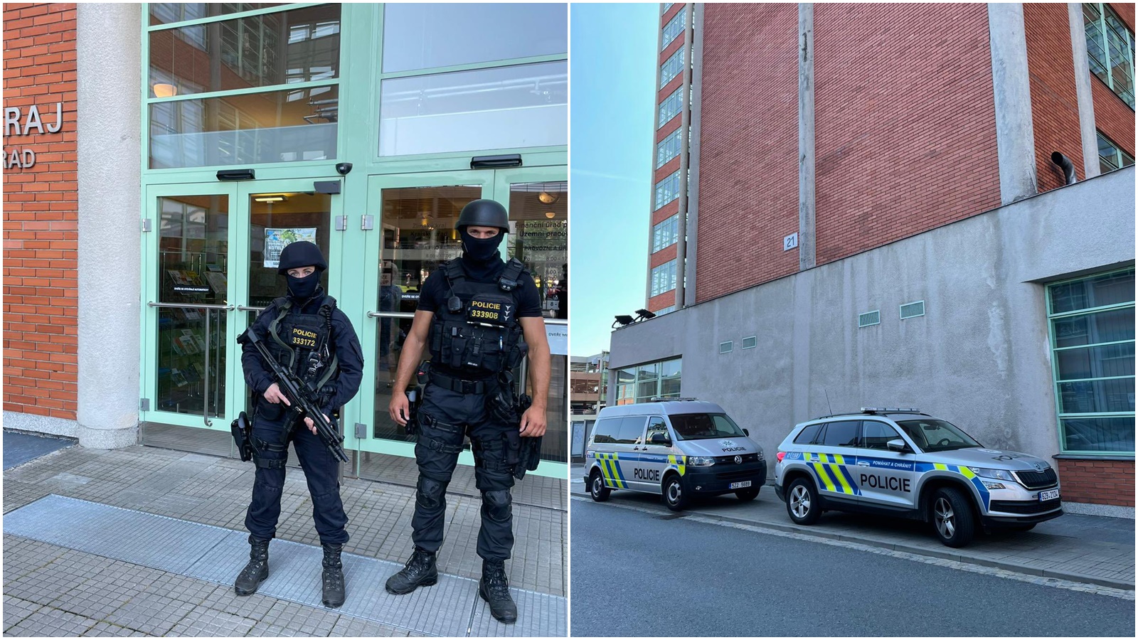 Muž na&nbsp;krajském úřadě ve Zlíně zastřelil bývalou přítelkyni, policie ho dopadla