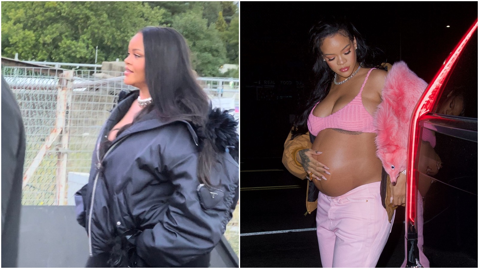 Konec zahalené Rihanny. Zpěvačka po&nbsp;porodu odhodila teplákovky a&nbsp;ukázala se v&nbsp;rudém kompletu