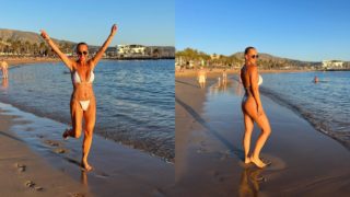 Zůza Belohorcová oslaví Vánoce opět v&nbsp;plavkách. Své tělo vystavila na&nbsp;pláži na&nbsp;Kanárech