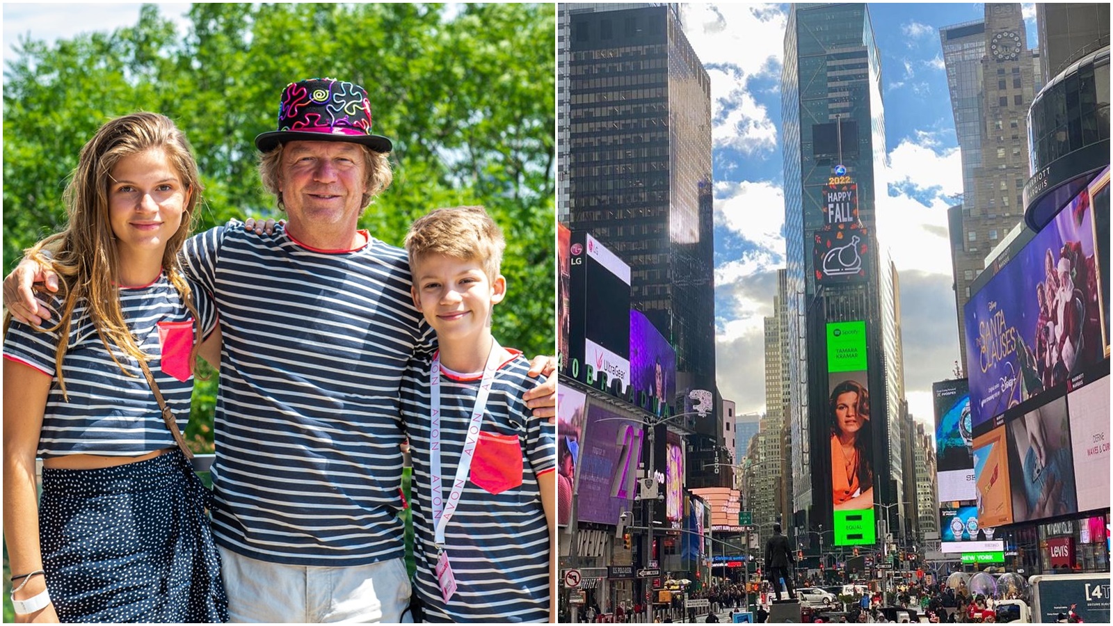 Maroš Kramár je pyšným otcem. Dcera Tamara obsadila billboard na Times Square