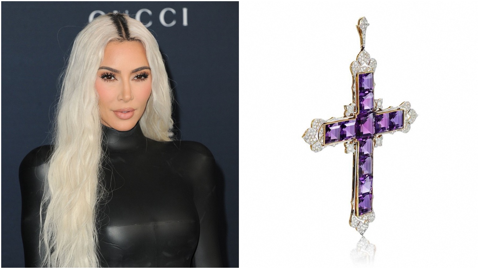 Kim Kardashian vydražila ikonický diamantový křížový náhrdelník princezny Diany