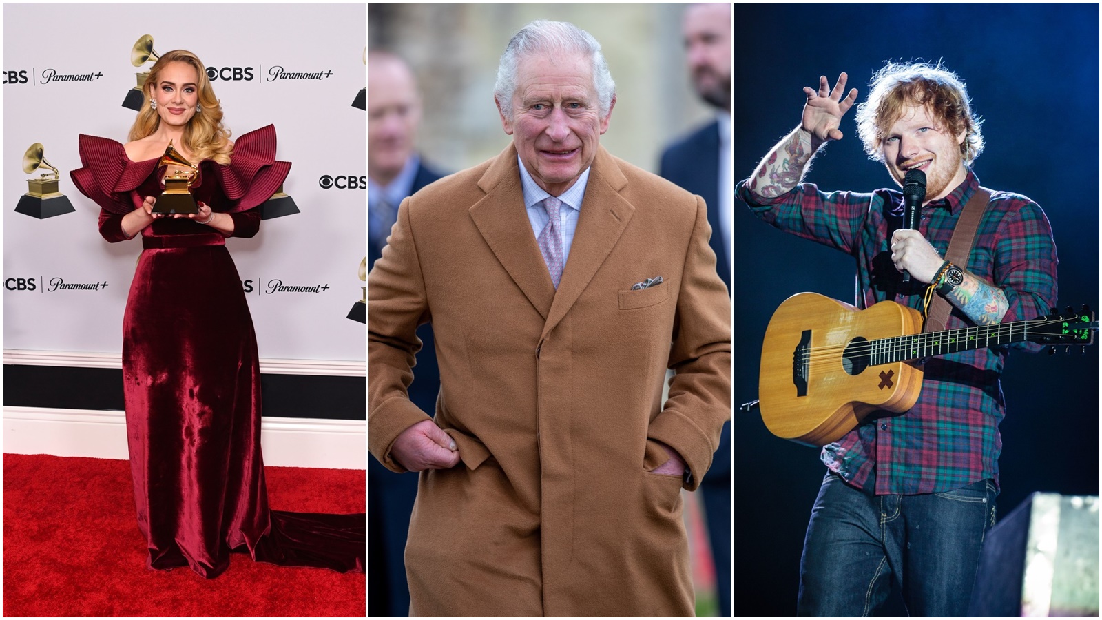 Přál si je sám král, ale oni odmítli. Ed Sheeran a&nbsp;Adele na&nbsp;korunovaci Karla III. nevystoupí