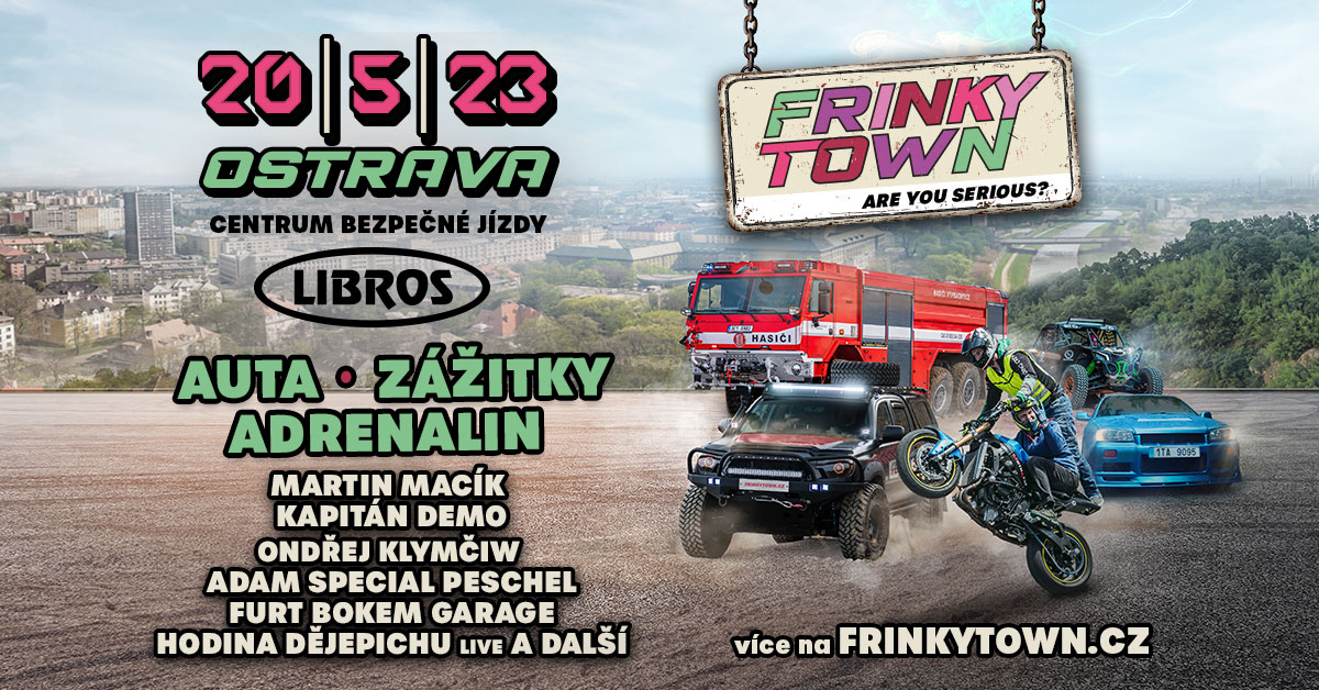 Unikátní akce plná zážitků za volantem přijíždí v&nbsp;květnu do Ostravy:  Frinky Town bude jízda!