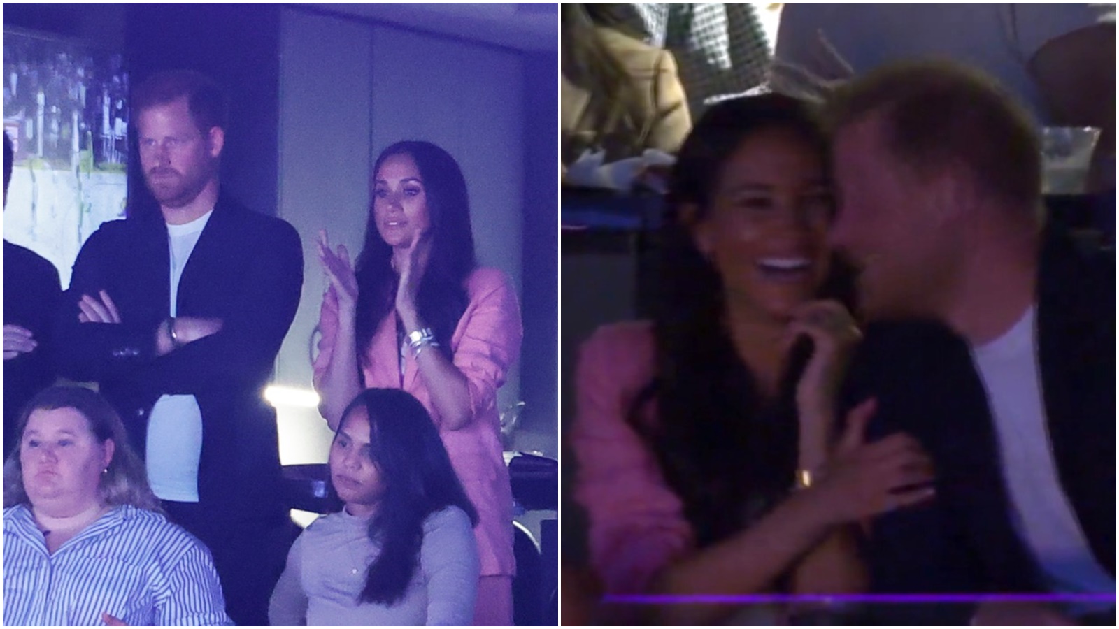 Jako dvě hrdličky. Princ Harry a Meghan vyrazili na basketbalové utkání, nachytala je líbací kamera