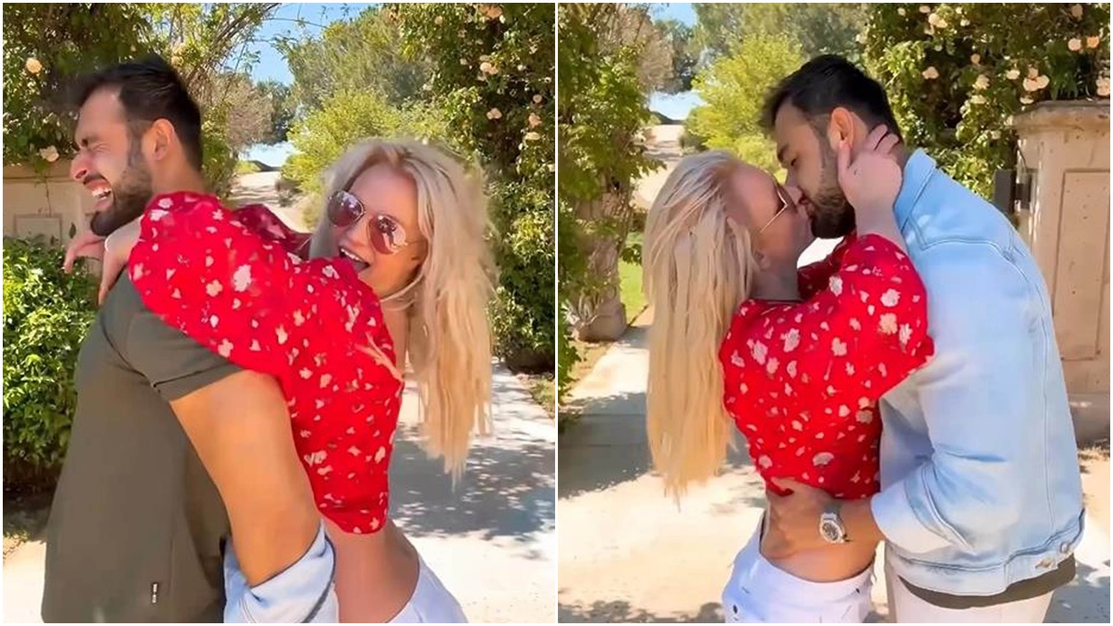 Britney Spears se toho nebojí. Na&nbsp;síti se pochlubila vášnivou líbačkou s&nbsp;manželem