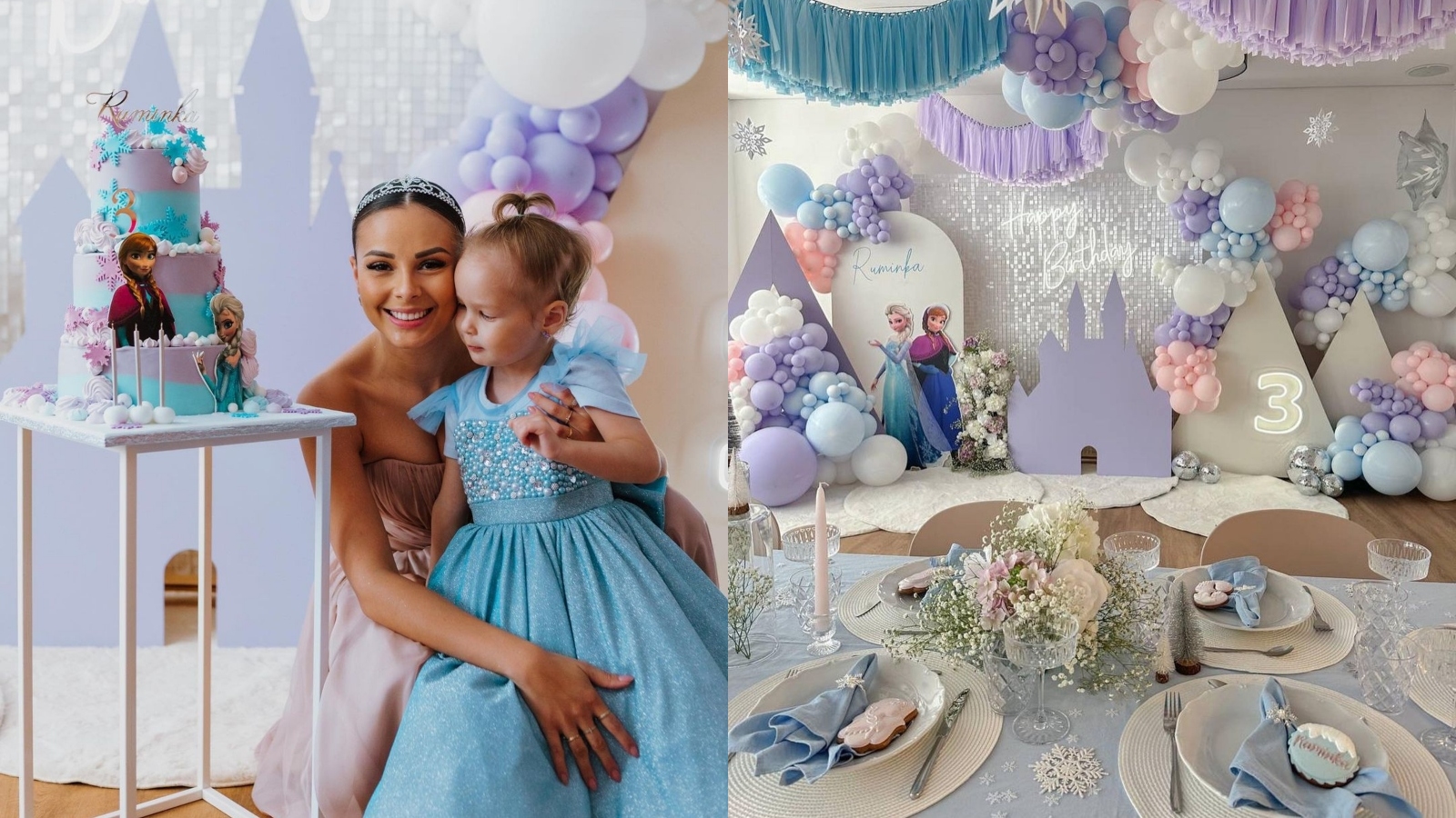 Malá Ruminka má 3 roky! Monika Bagárová jí vystrojila neskutečnou oslavu ve stylu Ledového království