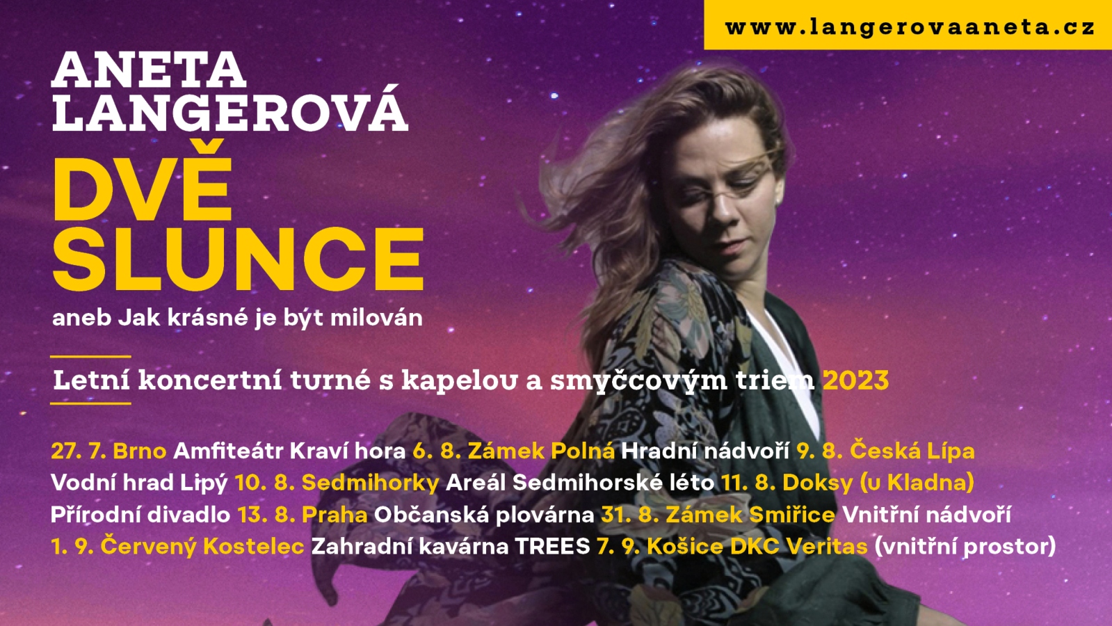 Aneta Langerová vyráží na&nbsp;letní turné Dvě slunce aneb Jak krásné je být milován!