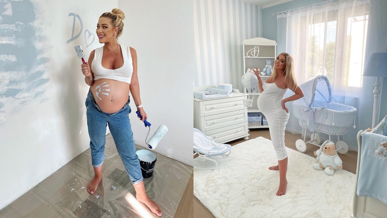 Luxusní modrobílé království pro&nbsp;nenarozeného prince: Myslivcová dala za dětský pokojík statisíce