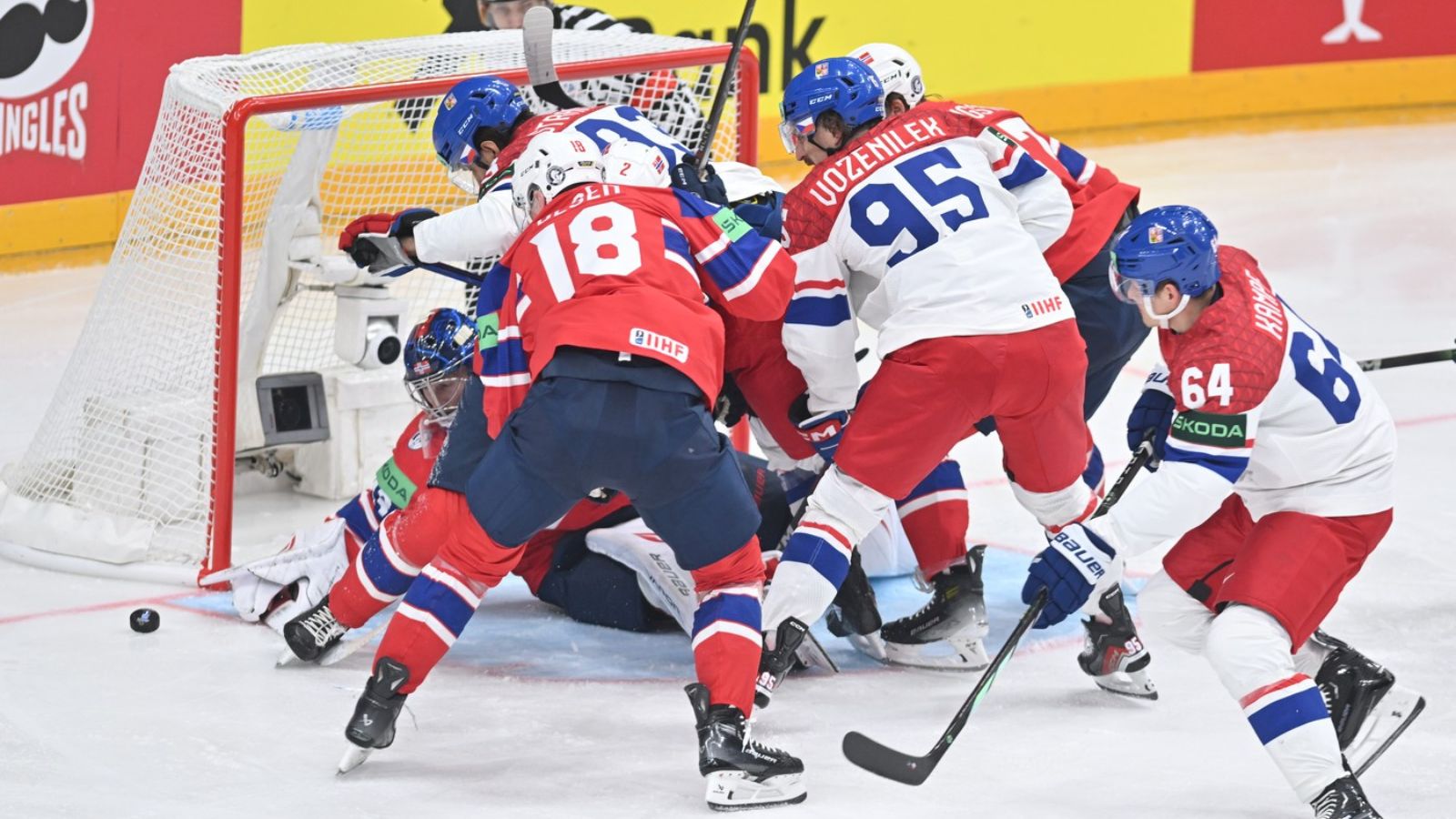 Čeští hokejisté na&nbsp;MS v&nbsp;Praze porazili Norsko s&nbsp;výsledkem 6:3! Gratulejeme