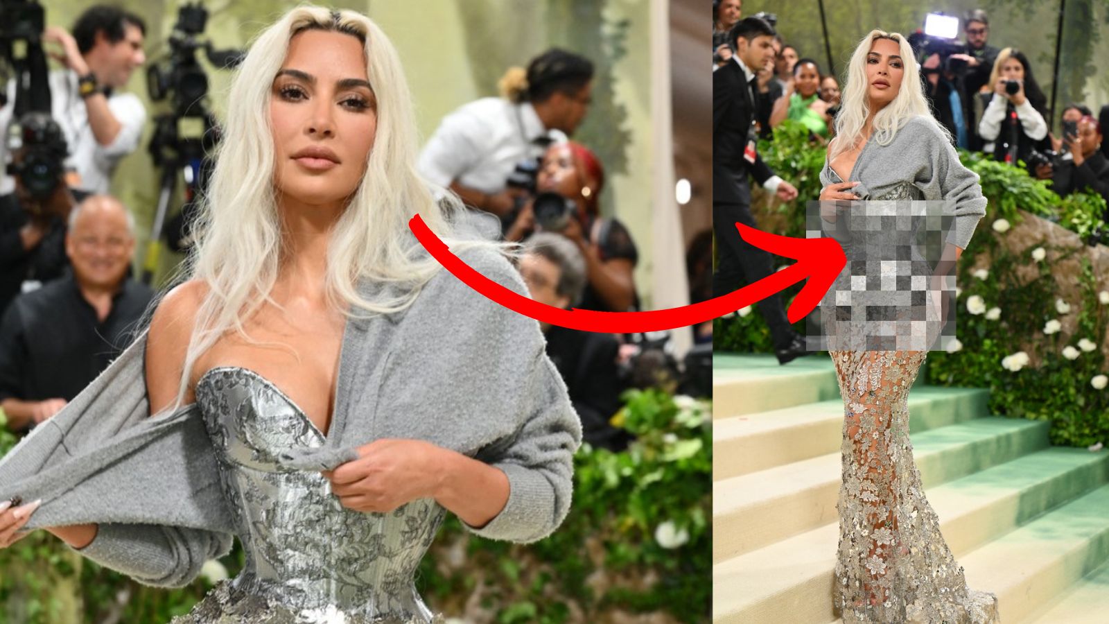 Kam dala orgány? Kim Kardashian na Met Gala vyděsila kolegy a novináře