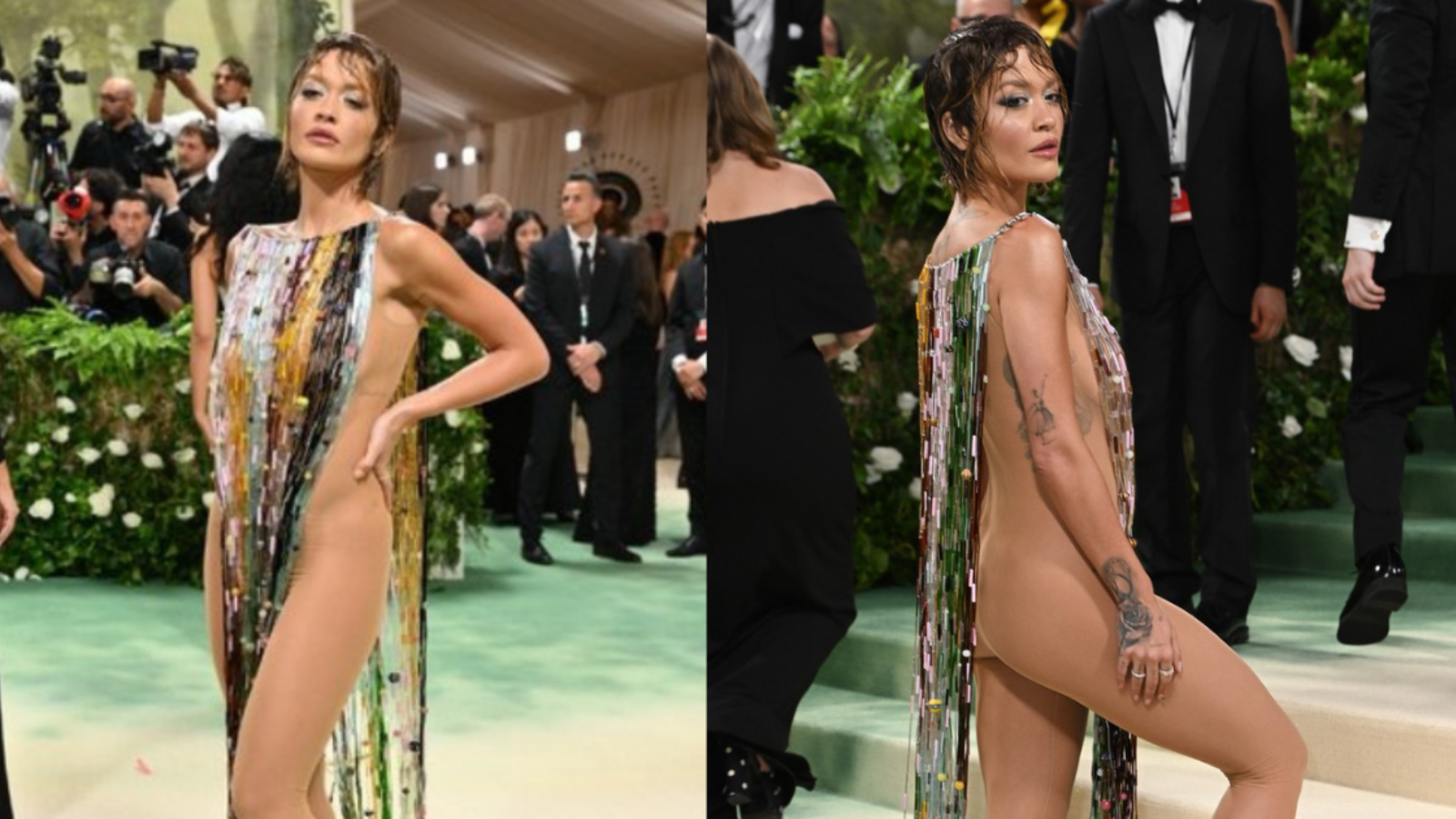 Závěs nebo šaty? Rita Ora vyrazila na&nbsp;Met Gala v&nbsp;odvážném modelu