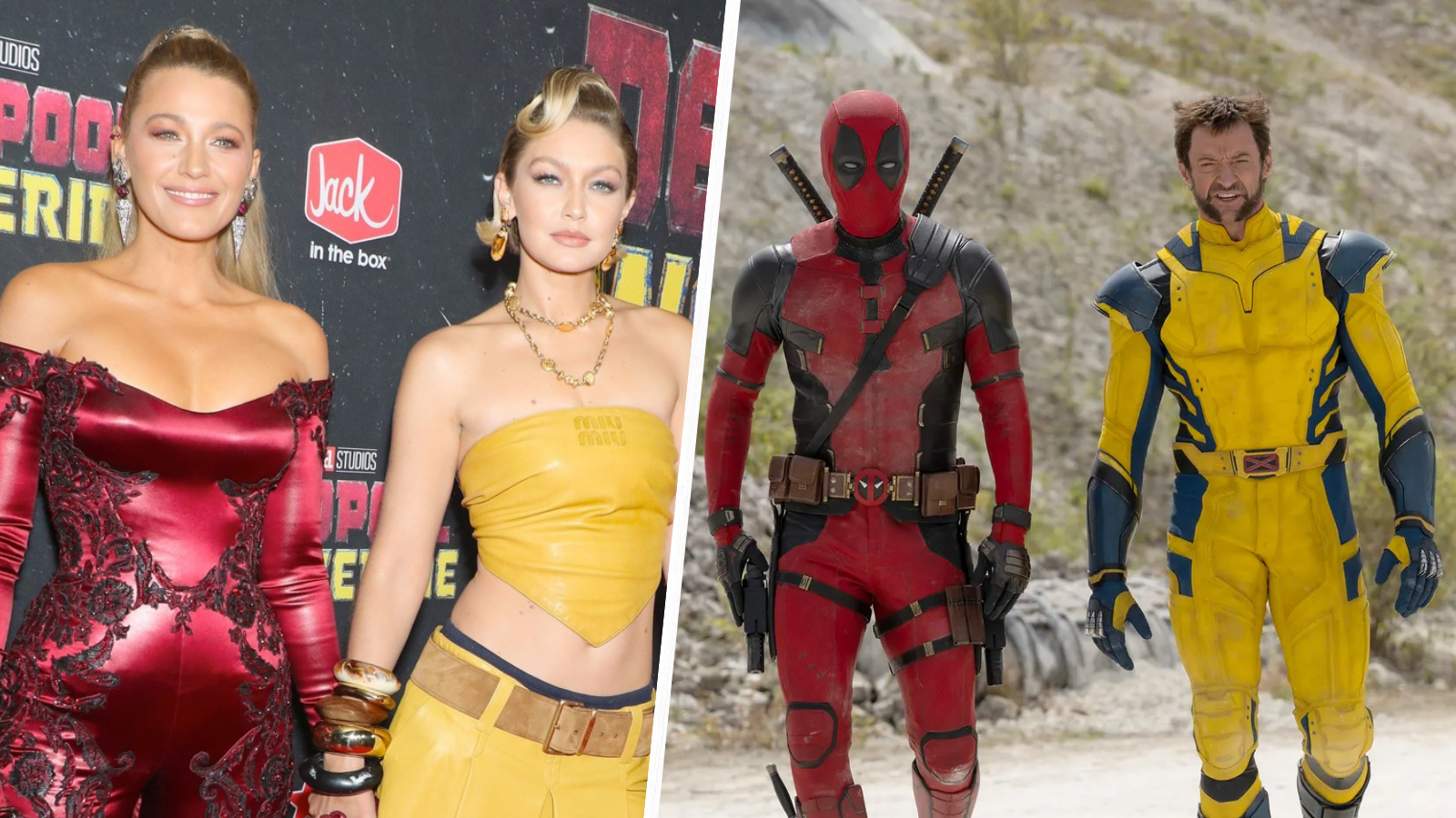 Blake Lively a Gigi Hadid se sladily na premiéru Deadpool & Wolverine