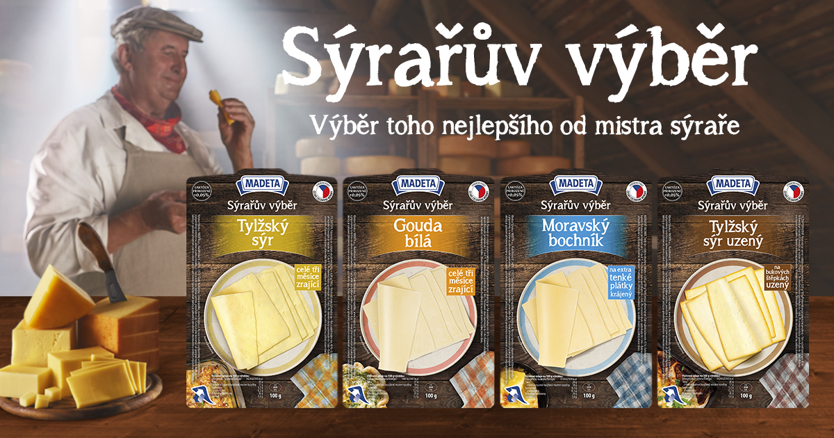Soutěžte se Sýrařovým výběrem od MADETY o&nbsp;balíček plný sýrů!