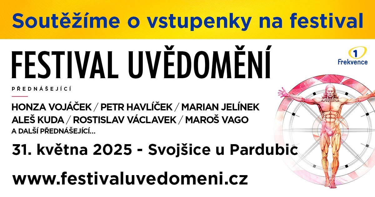 Soutěžte na&nbsp;Frekvenci 1 o&nbsp;vstupenky na&nbsp;Festival Uvědomění!