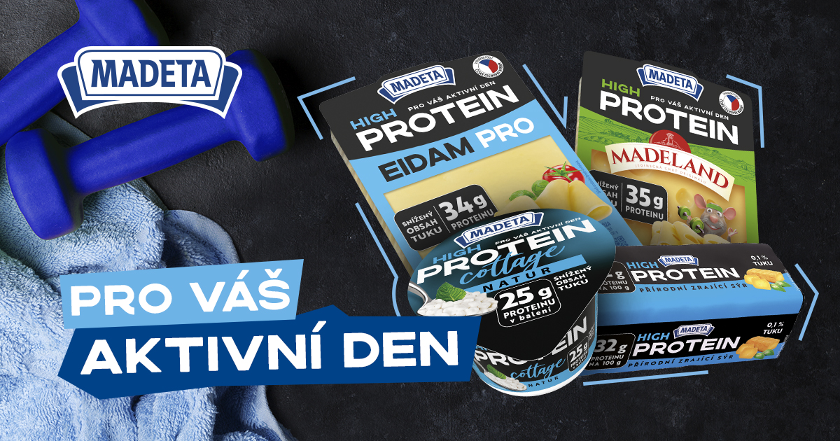 Soutěžte s&nbsp;Madeta High protein o&nbsp;zásobu bílkovin na&nbsp;měsíc a&nbsp;další skvělé ceny!