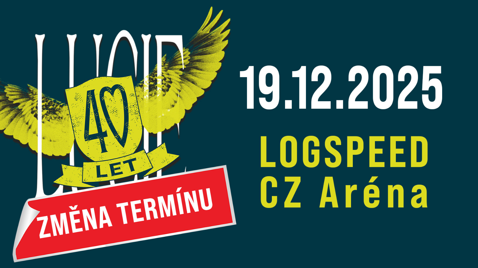 Koncert Lucie v&nbsp;Plzni se přesouvá na&nbsp;nový termín. Kapela nakonec vystoupí 19.&nbsp;prosince 2025