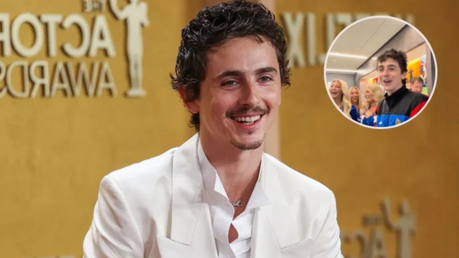 Timothée Chalamet překvapil fanoušky. Při setkání s roztleskávačkami přiznal, že byl nervózní