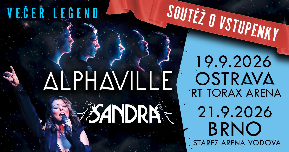 Vyhrajte na Frekvenci 1 vstupenky na Večer legend – dvojkoncert Alphaville & Sandra!