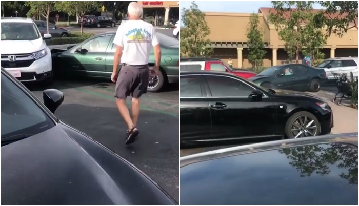 VIDEO: Důchodkyně (85) na parkovišti zdemolovala dva vozy. Její auto se prý zbláznilo