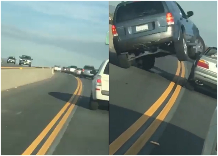 VIDEO: Muž si to chtěl vyřídit s&nbsp;druhým řidičem. Potrestal ale hlavně sebe!