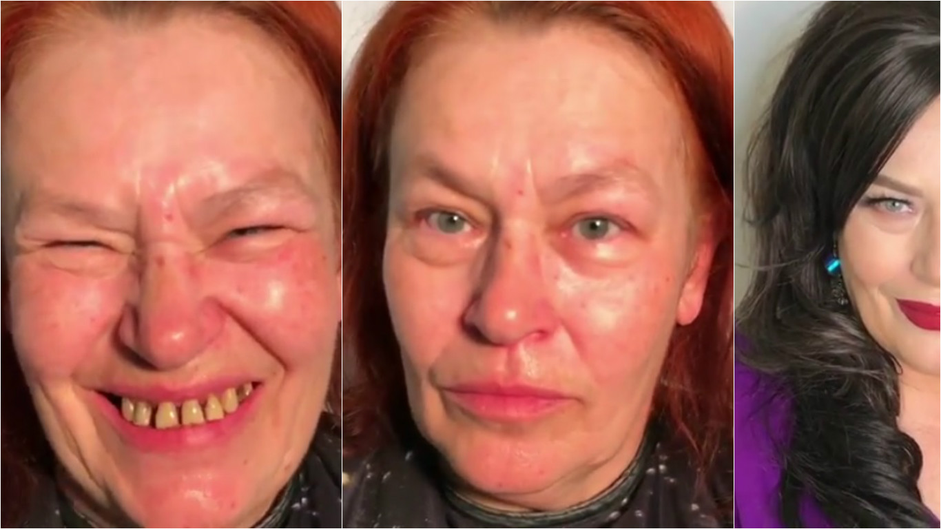 PROMĚNA ROKU: Zuboženou ženu si vzala do parády vizážistka. Udělala z&nbsp;ní neskutečnou krásku!