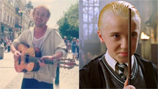 VIDEO: Draco Malfoy z&nbsp;Harryho Pottera hrál v&nbsp;centru Prahy na&nbsp;kytaru, nikdo ho nepoznal