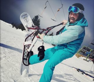 FOTO: Ruda z&nbsp;Ostravy řádil na&nbsp;snowscootu! Podívejte se