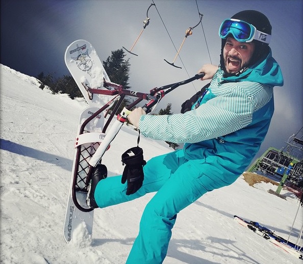 FOTO: Ruda z Ostravy řádil na snowscootu! Podívejte se
