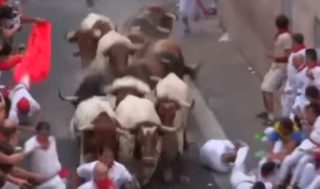 VIDEO: Běh s&nbsp;býky v&nbsp;Pamploně má už po&nbsp;dvou dnech 16 zraněných!