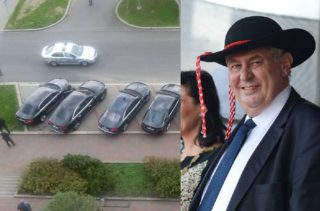 FOTO: Takhle v&nbsp;Třinci parkovala Zemanova ochranka! To musíte vidět
