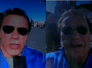 FOTO: Podívejte se na&nbsp;selfie Schwarzeneggera z&nbsp;Prahy!