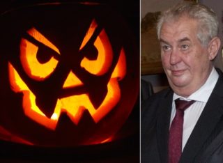 Baf! Prezident strašil moderátory. A&nbsp;spletl si Halloween s&nbsp;halogenem!