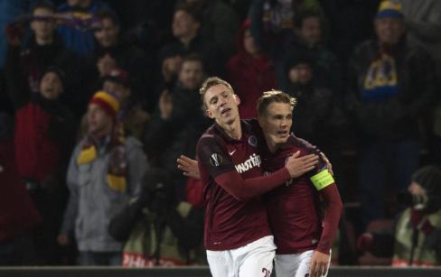 Evropská liga: Sparta přehrávala ruský Krasnodar, ale vyhrála jen těsně