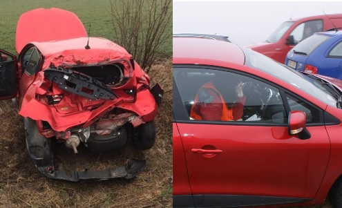 Auto reportérky Frekvence 1 zdemoloval kamion! Zrovna pracovala z u nehody autobusu
