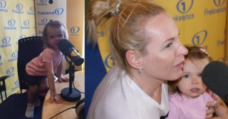 FOTO: Dcera Diany Kobzanové živě v&nbsp;éteru Frekvence 1! Poslechněte si to
