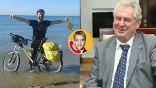 Pana prezidenta zaujala dobrodružná cesta našeho moderátora na&nbsp;kole. A&nbsp;těší se na&nbsp;další!