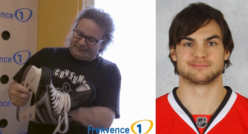 VIDEO: Mikeš si před startem NHL přinesl do studia brusle Michaela Frolíka! Kde je vzal?