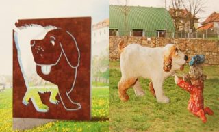 FOTO: Pohlaďte si Maxipsa Fíka. V&nbsp;Kadani mu postavili hned dvě sochy