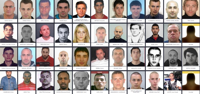 Takhle vypadají nejhledanější zločinci Evropy. Najdete mezi nimi i dva Čechy