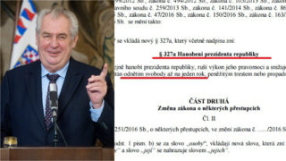 Poslanci chtějí trestat hanobení prezidenta. Za urážku hrozí až rok vězení!