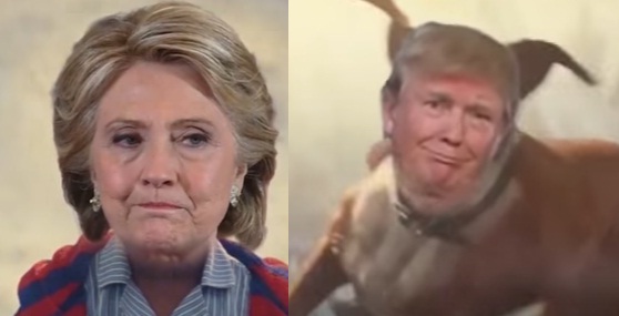 VIDEO: Parodie na vánoční reklamu s boxerem! Aneb jak Trump sebere Hillary trampolínu