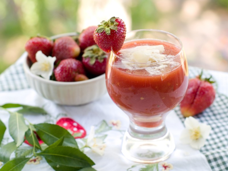 Jahodové gazpacho