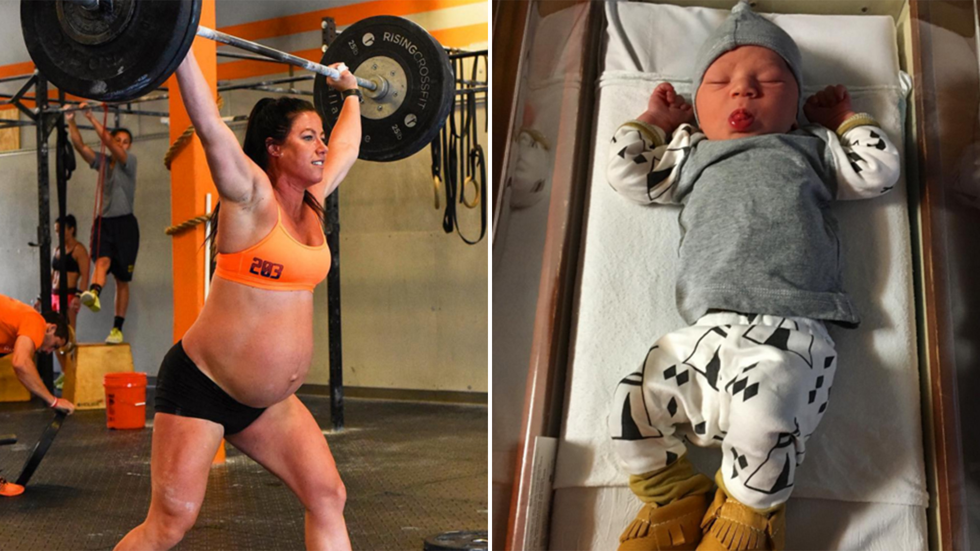 VIDEO: Žena zvedala přes 45 kilogramů i v devátém měsíci těhotenství!