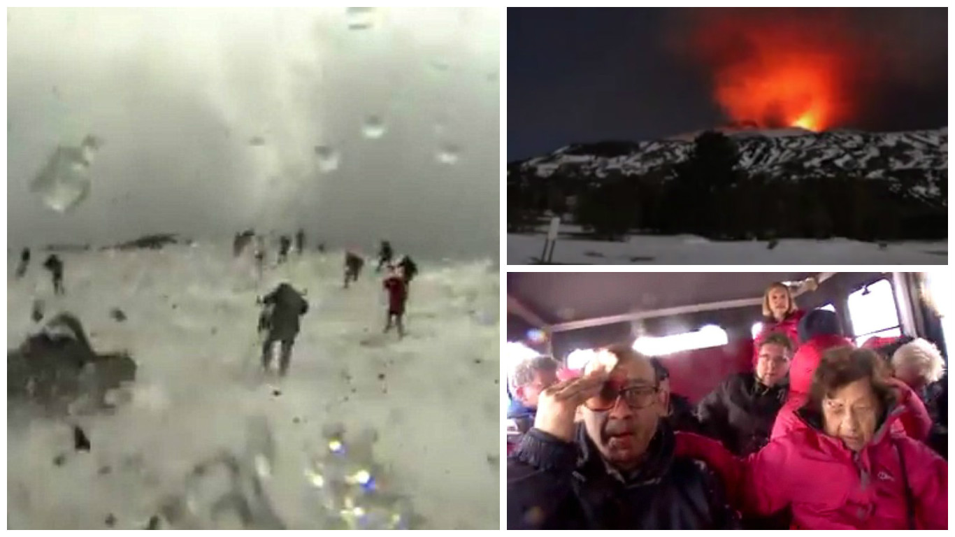 Etna nepřestává chrlit lávu a kamení! Při výbuchu sopky utrpělo zranění 10 lidí. VIDEO