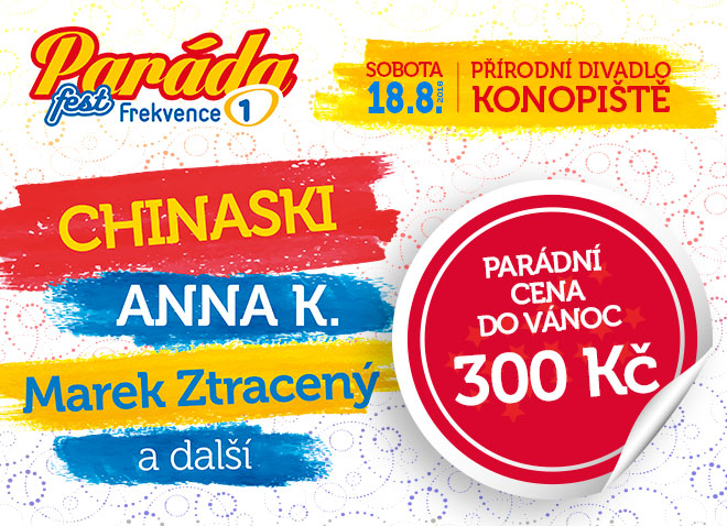 Paráda Fest Frekvence 1 startuje v&nbsp;předprodeji za parádních 300&nbsp;Kč!