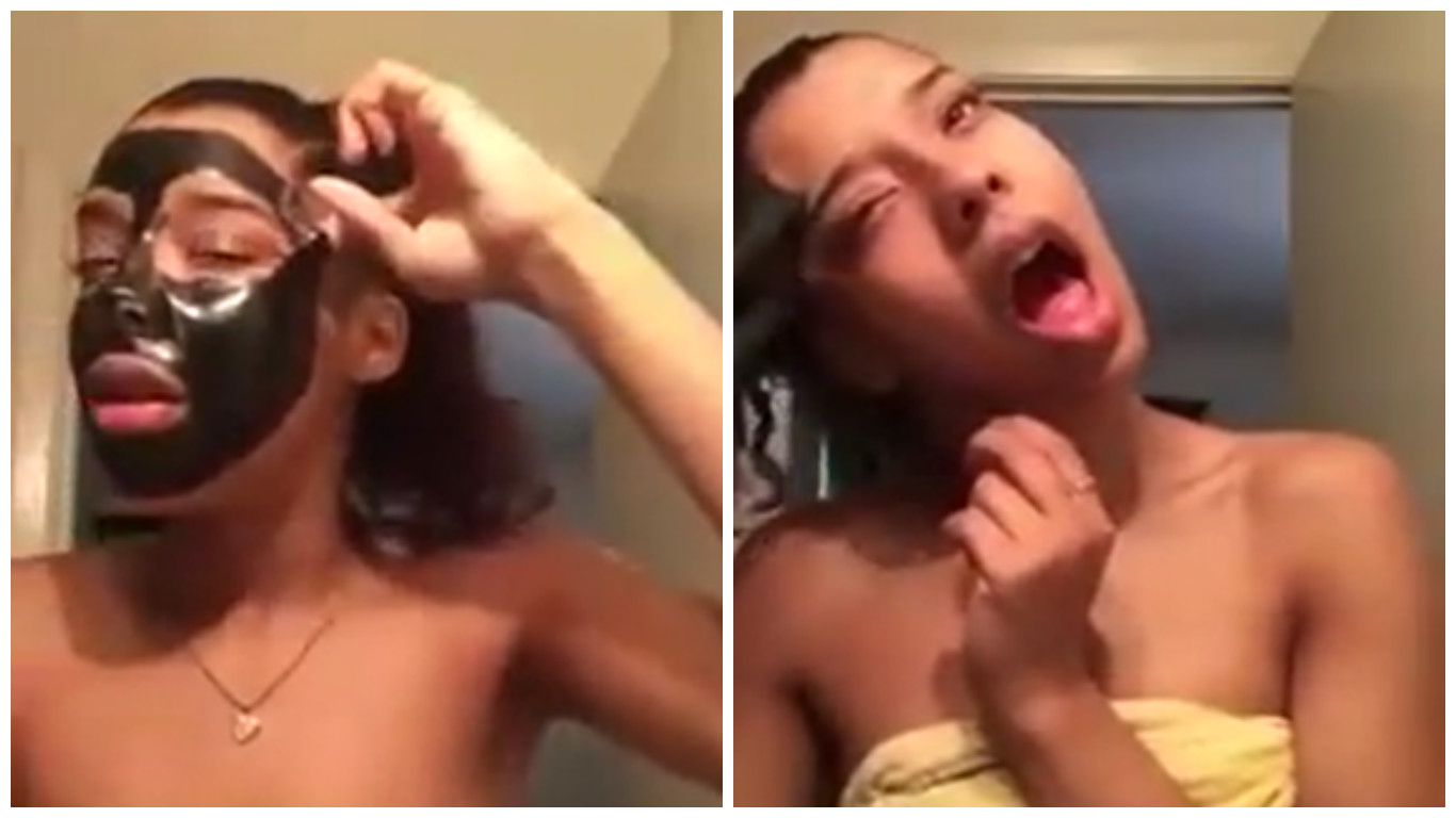 Maska slibovala bezchybnou pleť. Při&nbsp;jejím sundávání ženy křičí bolestí, mění se totiž v&nbsp;lepidlo. VIDEO