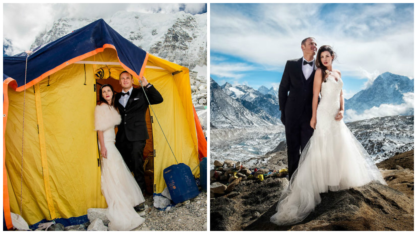Své ANO si chtěli říct na netradičním místě. Vybrali si Mount Everest! GALERIE