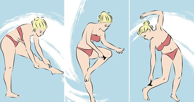 Krab nebo plameňák – obrázky ukazují šílené polohy při&nbsp;holení. Poznáváte se?